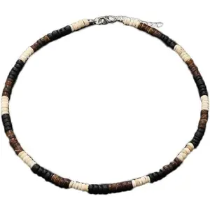 Caiyao Puka Shell Beaded Necklace Men Summer Surfer Seed Necklace Seashell Beads Necklace for Women Beach Necklace for Men Beach Jewelry