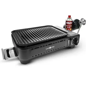 GasOne Propane or Butane Grill Stove GS-2400P Dual Fuel Portable Camping BBQ Grill Gas Stove with Carrying Case