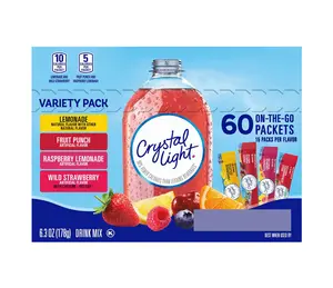 Crystal Light Drink Mix Variety Pack 60 Packets Sugar Free