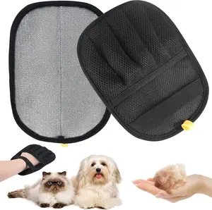 Pet Hair Remover Gloves - Reusable Grooming Gloves for Dogs & Cats