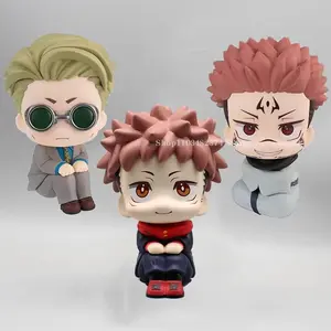10cm Cartoon Nanami Kento Figure Jujutsu Kaisen Q Figure Ryomen Sukuna Itadori Yuji Figurine Model PVC Collection Cute Doll Gift