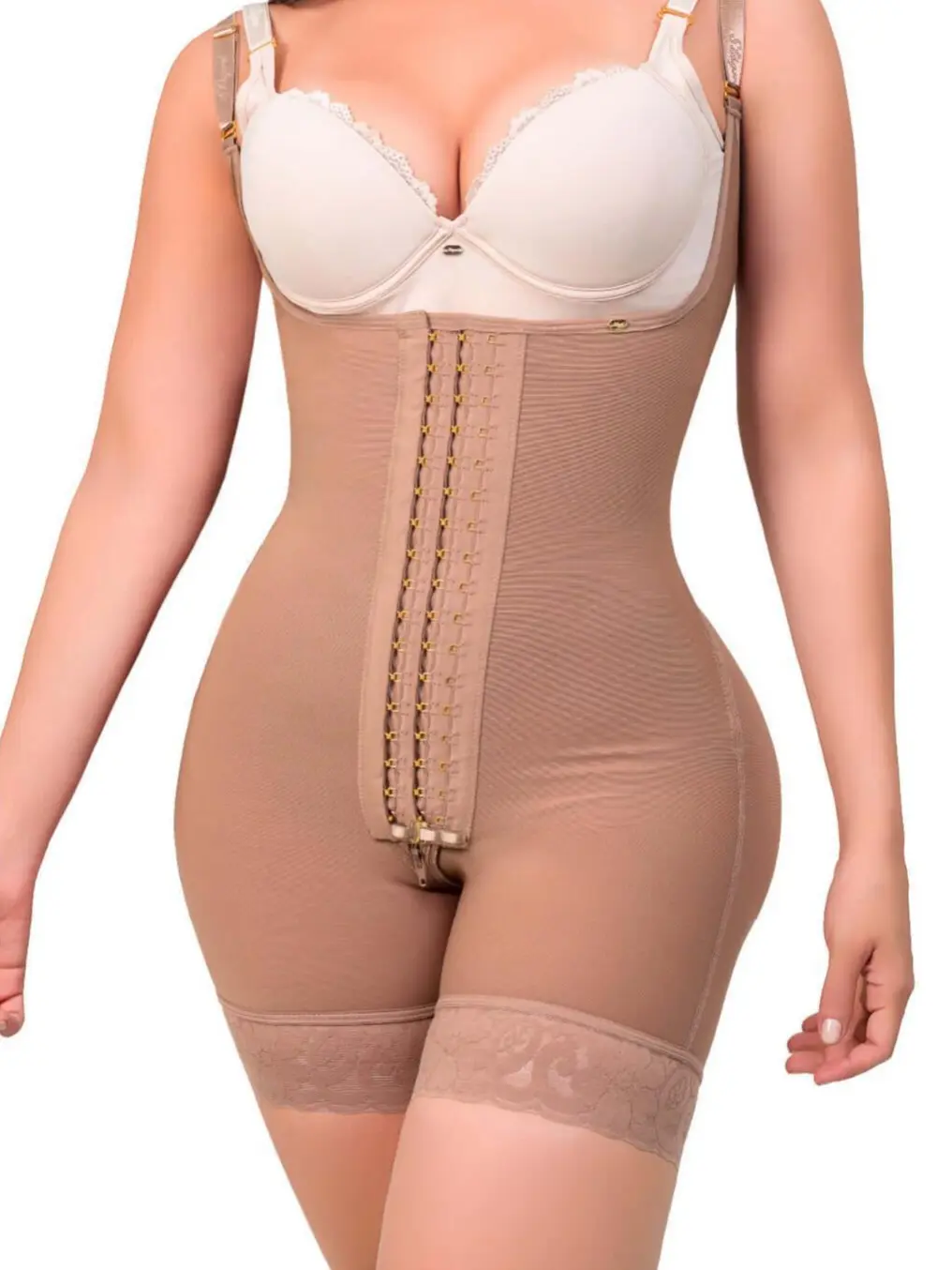 Stagmi SMI7178 Esencia Plus Ultra-Invisible Mid-Thigh Shapewear with Removable Straps, Fabric, Breathable