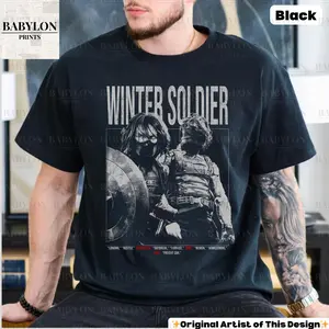 Vintage Winter Soldier T Shirt, Bucky Barnes Vintage Shirt, Bucky Barnes Retro 90s Tshirt, Bucky Barnes Bootleg Tee, The Winter Soldier 1917
