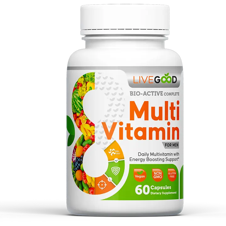LiveGood Men’s BioActive Complete Multivitamin Capsules – Daily Vitamin Supplement with Vitamins A, B12, C, E, Zinc, Lycopene, Antioxidants, Metabolism, Energy, Immunity & Wellness Support