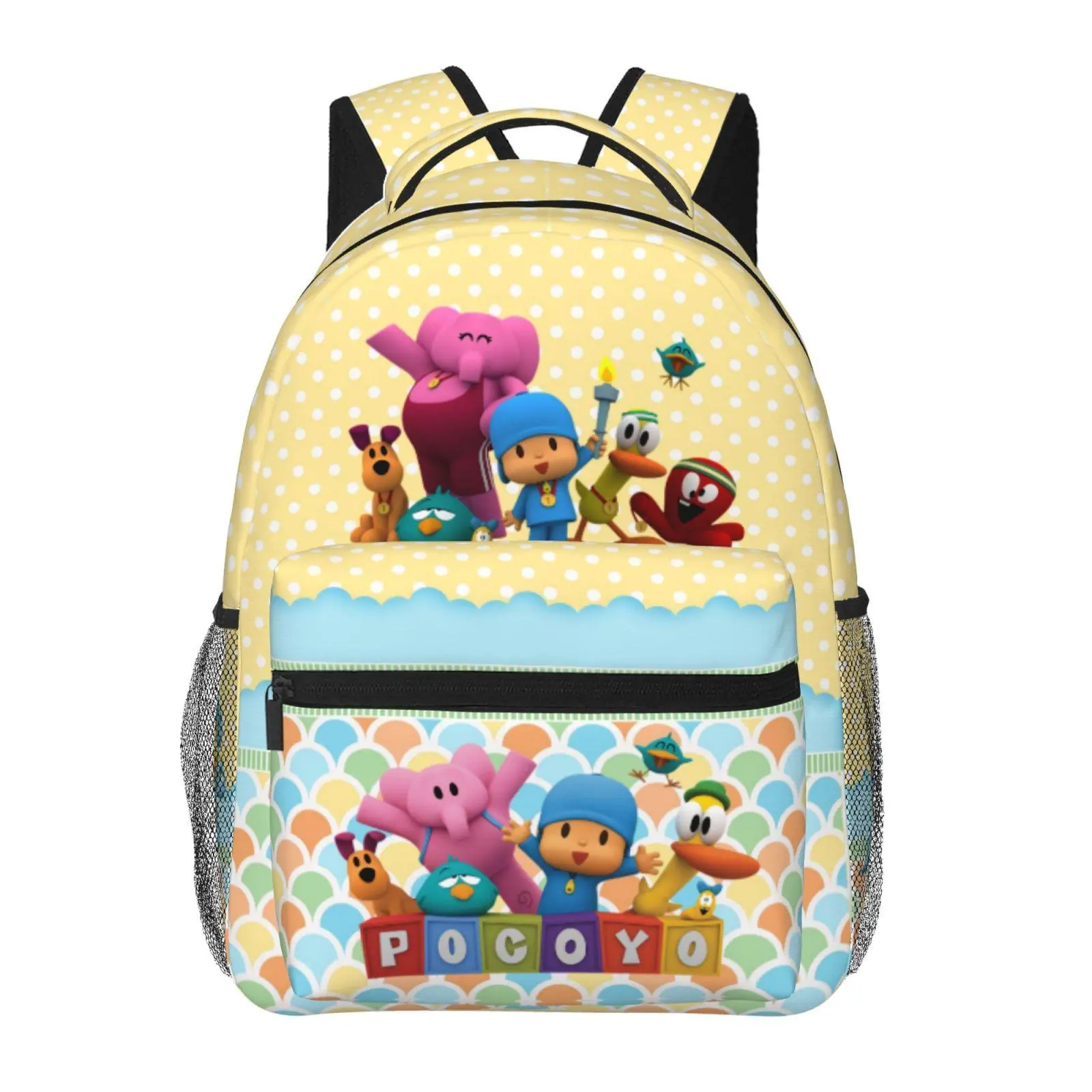 Pocoyo Kids Backpack for Boys Girls Pocoyo cartoon Daypack Pocoyo kids show Durable School Bag for Commuting, Daycare & Outdoor Play