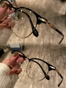 GAVRIELLE Series Court Style Luxurious Elegant Blue Light Blocking Glasses for Women & Men Safety Protection Computer Gaming Stylish Square Frames Reduce Eye Fatigue eyeglass frame