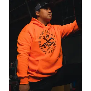 Working Class Heroes Hi-Vis Pullover Hoodie - Orange