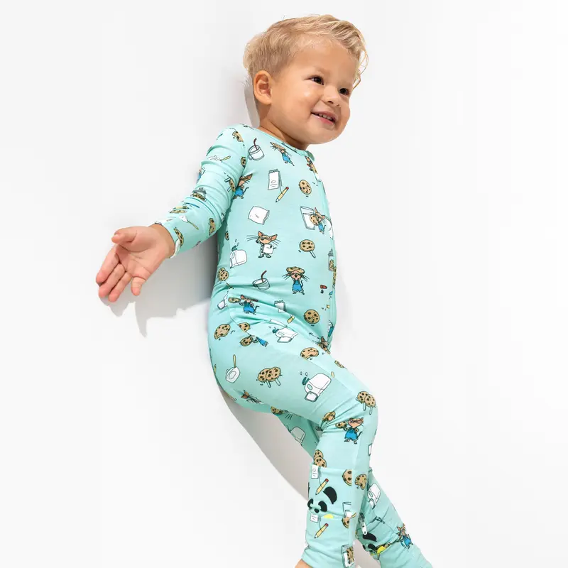 BELLABU BEAR Baby If You Give a Mouse a Cookie Bamboo Convertible Footie - Cute Baby Clothing, Cartoon Colorful Infant Pajamas, Storytime Gift Outfit