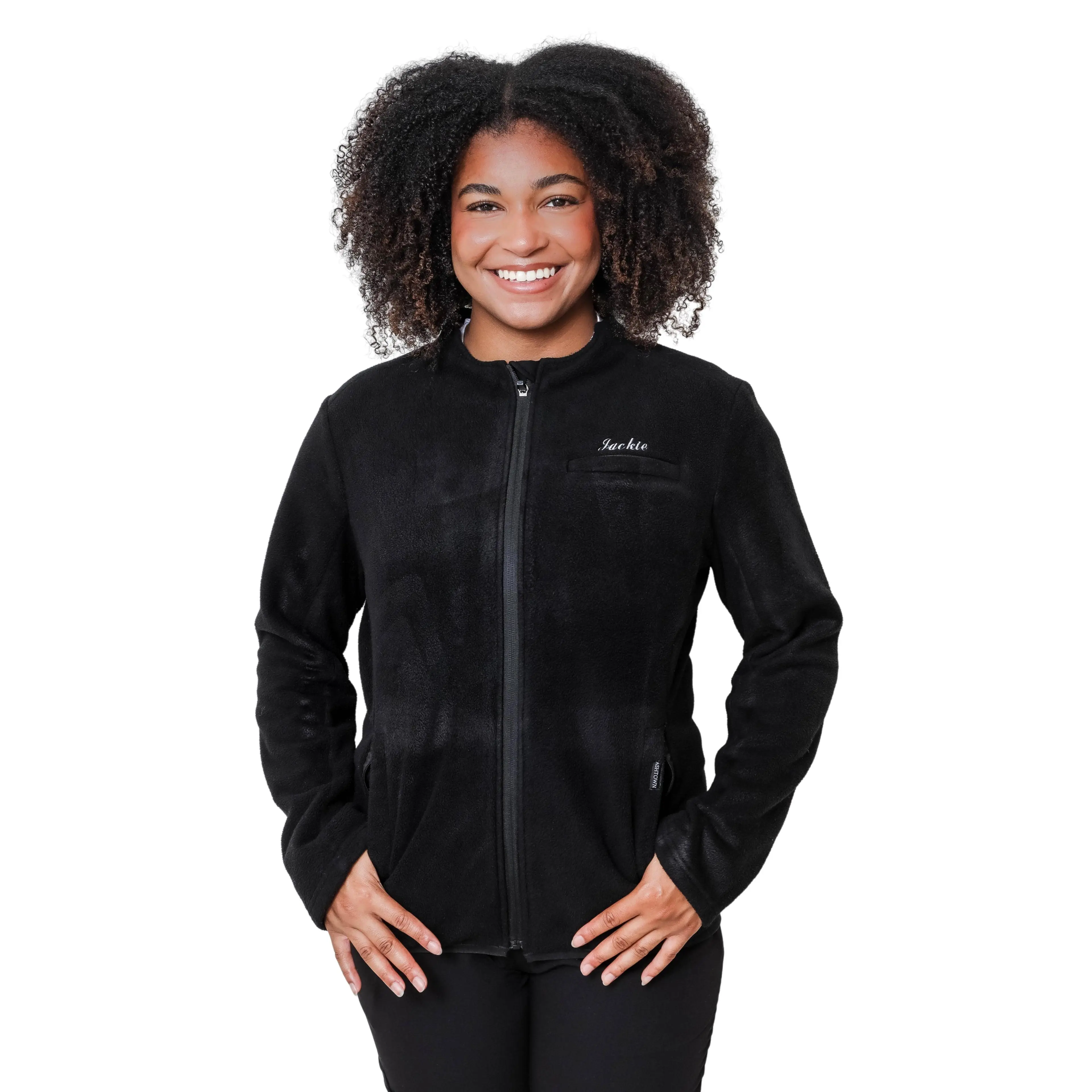 Women's Soft Fabric Nursing Hospital Jacket, Embroidered Stylish Cozy Healthcare Outerwear