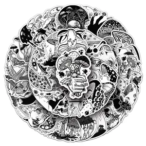 Mushroom Pattern Sticker, 100pcs/set Creative Cartoon Plant Graffiti Sticker, DIY Decorative Sticker for Scrapbooking, Journaling, Gift Wrapping