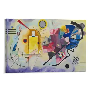 Yellow-Red-Blue, 1925 by Wassily Kandinsky Classic Art Canvas Poster Bedroom Decor Sports Landscape Office Room Decor Gift Frames Wall Decoration Photo Ornaments Artistic Print Hanging