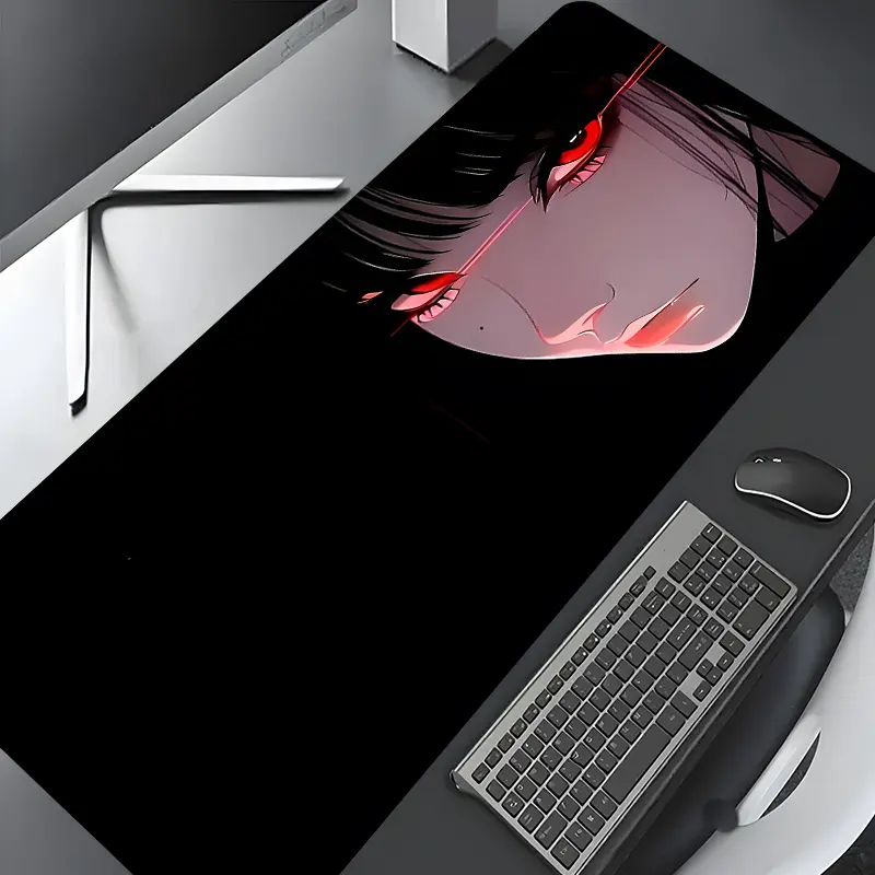 Dark Anime Girl Large Gaming Mouse Pad, Anime Mousepad, Computer Mouse Pad, Mouse Pads For Desk, Washable Rubber Extended Desk Mat with Non-Slip Base, Home Office Decor, Desk Accessories, Gaming Room Accessories, Christian Gifts for Women