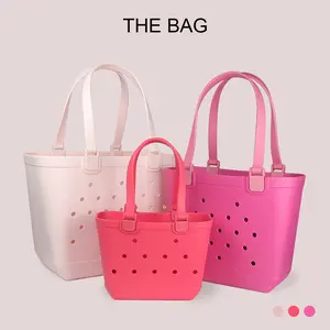 THE BAG Each Bag for Men & Women Capacity Travel Tote Bag for the Beach Boat Pool in Pink and White