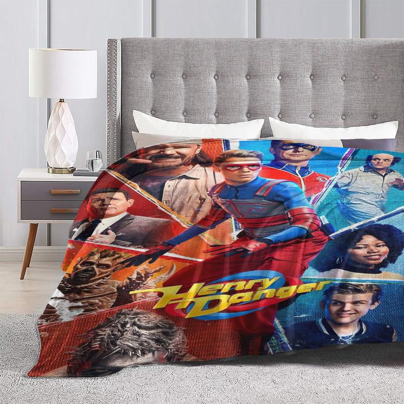 Henry Danger Bed Blanket Super Soft Fleece Throw Blanket Lightweight Warm Cozy Cartoon Blankets Gifts for Kids Adults 40"x30"