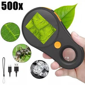500X Digital Microscope 2.0inch Video Coin Microscop with Magnifying Glass 2025