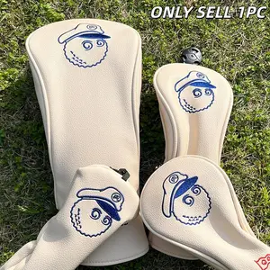 Durable Golf Club Protective Cover, Dust-Proof Cartoon Fisherman Series Accessory, Optimal Protection for Your Golf Clubs