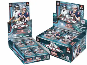 2 Box PYT 2025 Topps Chrome Football- ONE REGULAR HOBBY-ONE HOBBY JUMBO Break 1