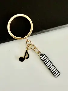 Music Note Piano Key Violin Combination Keychain, Unique Fashion Key Ring Accessory, Stylish and Personalized Key Holder, Stylish Keyring
