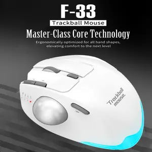 Ergonomic Wireless Trackball USB Mouse with 4800 DPI/7 Programmable Buttons, Thumb Control Mice,3 Device Connection  Compatible for Laptops, desktops, tablets, mobile phones