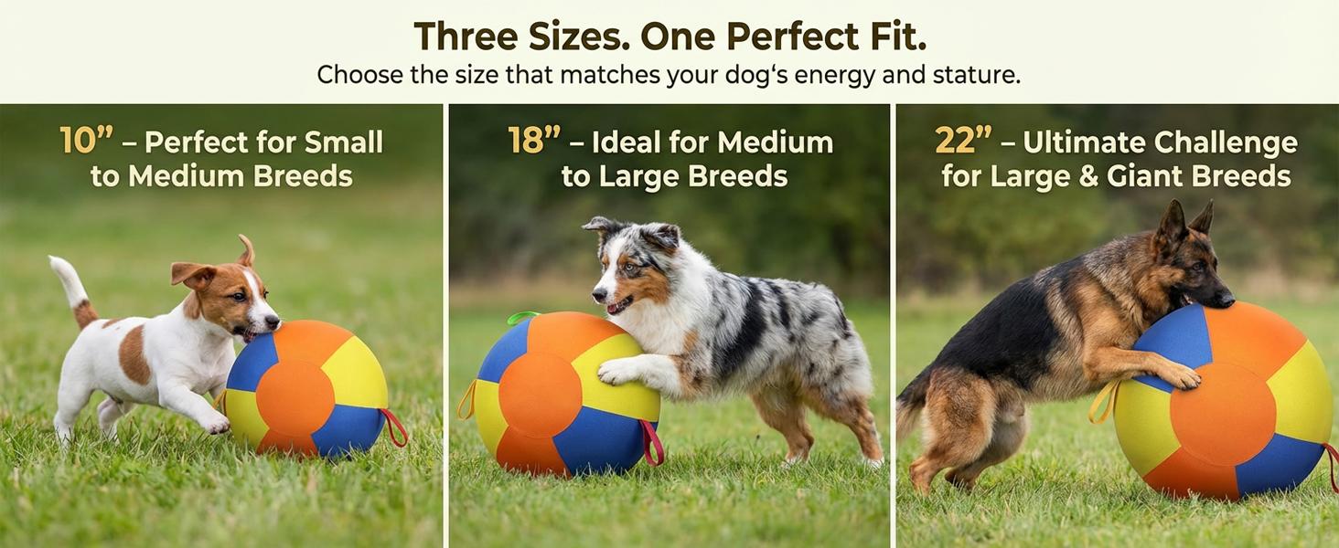 Dog Herding Ball Push & Chase Interactive Toy for Supervised Outdoor Play, Safe Herding Ball for Dogs NOT for Aggressive Chewing