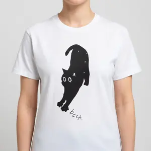 Wave to Earth Beck Cat Graphic Tee, Cute Cat Lover Design, Fun Casual Pet Shirt, Ideal Gift for Cat Fans, Unisex, Comfortable, All‑Season Wear