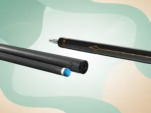 EVO CROWN Pool Cue - Royal Black, Black Leather Wrap | Carbon + Glass Fiber Core, 29in Carbon Shaft, 12.5 mm Tip, Ultra-Stiff 3/8-8 Joint, 19-19.5 oz