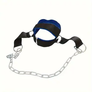 Premium Adjustable Neck Training Band with Chain – Heavy Duty Neck Strengthener for Athletes, Strength Training & Muscle Recovery, Versatile Resistance Band for Home/Gym Workouts, Durable Comfortable Design, Ideal for Boxing, Football & MMA
