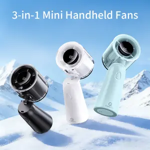 Transparent Handheld Desk Mini Fan, 90° Adjustable Angle, Turbo Silent Magnetic Levitation Fan, Noise Reduction Shock Absorption, 0-100 Strong Wind, 17H Long Battery Life, Essential for Office Bedroom Outdoor Travel Music Festival Summer