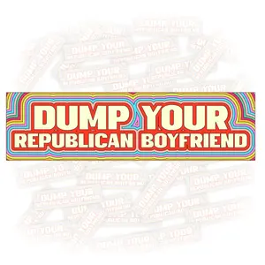 Dump Your Republican Boyfriend Funny Anti Political Bumper Sticker Feminist Car Decal Waterproof Vinyl 7J6 455