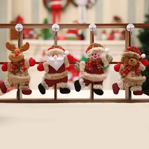 Christmas Tree Decoration, 4 Counts/set Cute Santa Claus & Elk & Snowman & Bear Design Hanging Ornament, Festive & Party Supplies