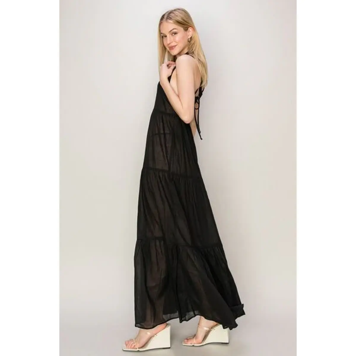 Halter Neck Cover up Maxi Dress Does not apply - TikTok Shop