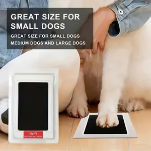 Pet Cat Dog Paw Print Ink Pad Box, Baby Full Moon First Birthday Hand Footprint Memorial, No Touch Ink Mat Printing Platform, Gift