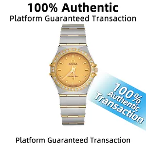 OMEGA Constellation 1267.10.00 Watch 22.5mm Gold Dial Two-tone with Factory Diamonds Quartz Movement WHT022146