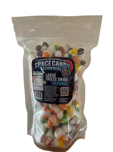 Spacecandynationwidellc Freeze Dried Skittles Half Pound - Original Round Candies Snack Bite Sweet Bonbon