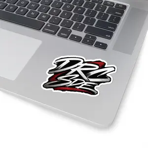 Abstract Brush Stroke Logo Kiss-Cut Sticker | Graffiti Calligraphy Decal