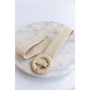 .Woven Belt, Ivory
