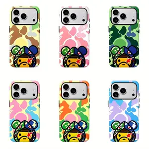 Bape Ape Baby Milo  Protective Camo Streetwear Phone  Protective Cover for iPhone 11 12 13 14 15 16 17 Pro Max