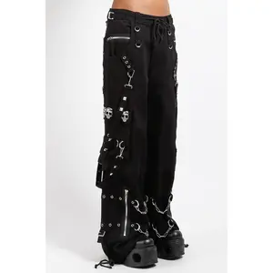 Tripp NYC Skull Stud Pants [BLACK/BLACK]