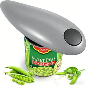 Electric can opener, suitable for almost all can sizes, with smooth edges; a kitchen gadget designed specifically for seniors and people with arthritis; one-touch electric can opener, perfect for the kitchen