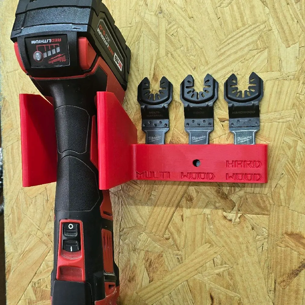 M18 Oscillating Multi-Tool Holder, Wall Mount with Blade Storage
