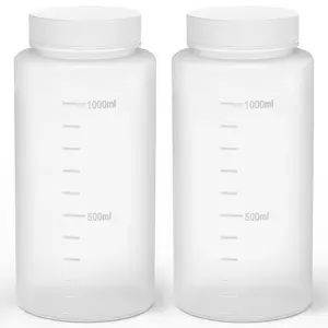 HDPE Wide Mouth Reagent Bottle, 2 Pack, 250-1000 ml