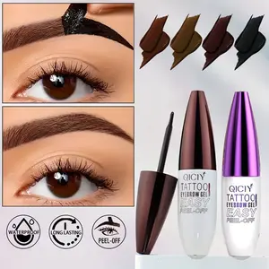 2 Pcs Valentine’s Day Makeup Must-Haves Tattoo Eyebrow Gel Warm Brown Peel-Off Semi-Permanent Up to 1 Days Brow Tint Everyday makeup, date makeup, party makeup