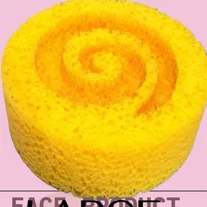 DIY x Large Cheese Soft Sponge  Round by Thick Yellow Sponge for ASMR with Special Customized Patterns Cleaning Pad