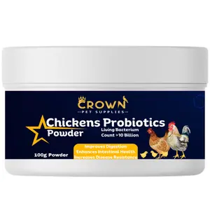 Chicken Probiotics Powder – 10 Billion CFU with Bacillus & Yeast Cultures – Supports Gut Health, Digestion, Nutrient Absorption & Growth | Poultry Probiotics | 100 Grams