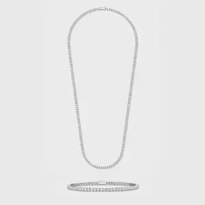 Tennis Chain + Bracelet (Silver) - 3mm Tennis Chain + Bracelet (Silver) - 3mm
