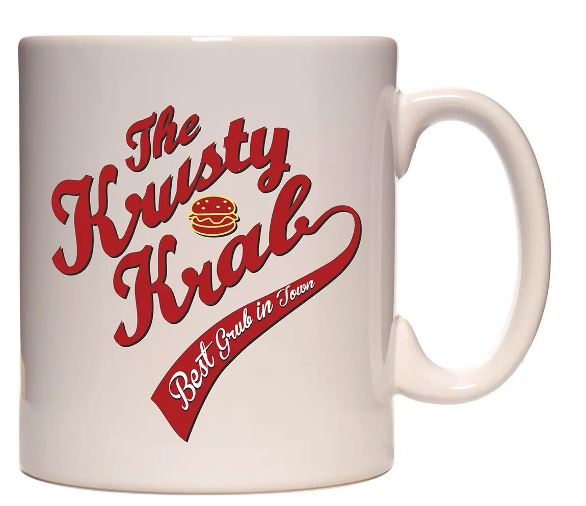 Spongebob Krusty Krab Logo Ceramic Office Coffee Mug 11 Oz. Beverage Cup