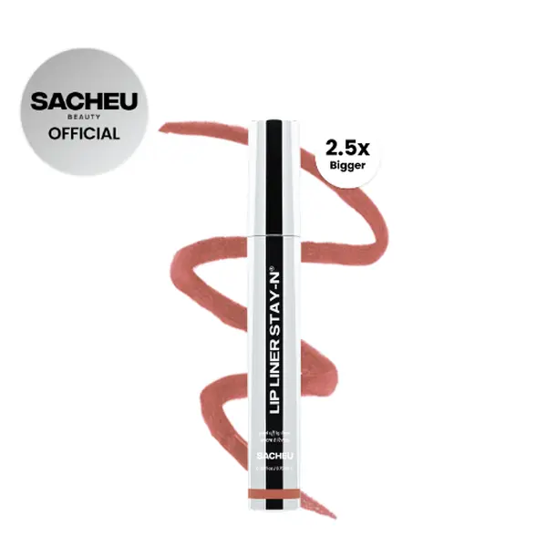 sacheu Jumbo Lip Liner STAY-N - Peel-Off Lip Liner Stain - All Day & Night Lip Liner with Hyaluronic Acid & Vitamin E - Long Lasting Formula - 0.3 fl oz / 8.75 ml