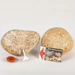 Key Hiding Stone Real Natural Maine Coast Stone by FUNKY ROCK DESIGNS Secret Cavity for Spare Key Storage Outdoor Security Garden Yard Landscape Porch Driveway Handmade USA