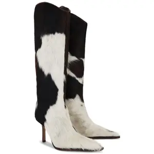 Schutz Maryana Calf Hair Boots in Brown