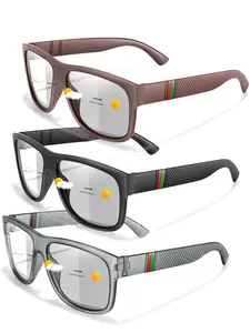 Photochromic Cycling Sunglasses, Outdoor Sports Sunglasses, Unisex Classic Square Frame Sunglasses for Outdoor Activities, Mountain Bike Glasses